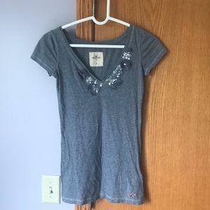 Shirt w sequins Hollister xs